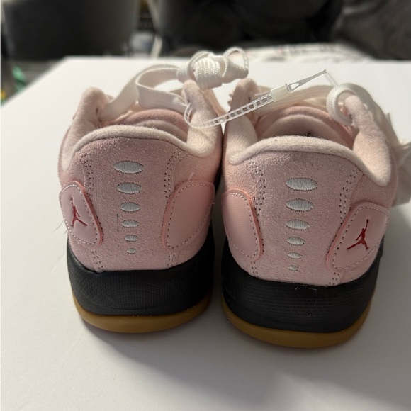Jordan Kids Sneakers in Pink and Black with Red Accents - Picture 2 of 11